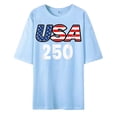 thumbnail image 4 of CHENge Men's 250 Anniversary USA 250th American Flag Patriotic 250 Years Short Sleeve Crew Neck T-Shirt, 4 of 4