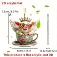 thumbnail image 2 of TIMIFIS Acrylic Tags, Cute Angel Piglet and Angel Raccoon Key Pendant Ornament Home Decor, 2 of 5
