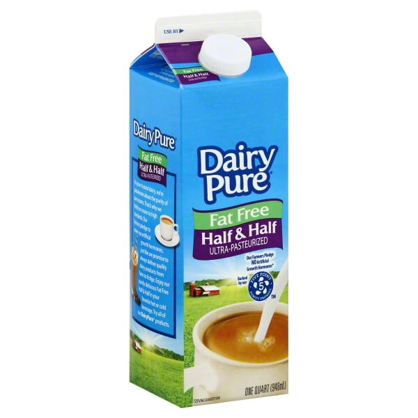 Dairy Pure Fat Free Half Half 1 Quart Walmart Com Walmart Com