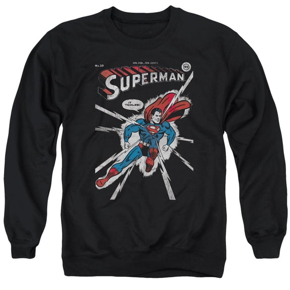 DC Comics Cover Me Adult Crewneck Sweatshirt Black
