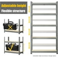 thumbnail image 6 of PrimeZone 2 Packs 36" W x 16" D x 71" H Garage Storage Shelves,5 Tier Adjustable Storage Shelving Unit, Utility Standing Shelf Rack Organizer for Warehouse Kitchen Pantry Closet Basement, Silver Grey, 6 of 9