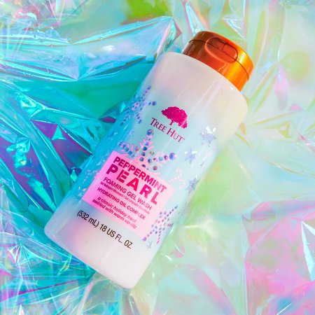 Tree Hut Peppermint Pearl Foaming Gel Body Wash for Adults, 18 fl oz