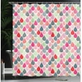 thumbnail image 3 of Ambesonne Geometric Shower Curtain, Raindrops Doodle Style, 69"Wx70"L, Hot Pink, 3 of 4