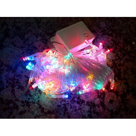 Colored String Lights Perfect Holiday 8 Modes 100 Led String Christmas Wedding Fairy Lights Party with Tail Plug, 32-Feet, Multicolor ()