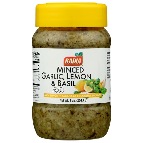 Badia  Minced Garlic & Lemon Basil  8 Ounce (Pack Of 12)