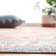 thumbnail image 5 of SAFAVIEH Arizona Walter Oriental Machine Washable Area Rug, Rust/Aqua, 6' x 6' Square, 5 of 9