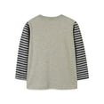 thumbnail image 7 of JUMESG Boys Long Sleeve Shirts Graphic Boys Long Sleeve Shirts Kids Fashion Crewneck Side Slit Tops Tees (Grey,6-7 Years), 7 of 7