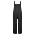 thumbnail image 4 of Womens Pants Sawvnm Womens Fashion Ethnic Style Solid Buttons Pocket Suspender Long Jumpsuit for Women, 4 of 4