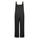 thumbnail image 4 of ICHUANYI Clearance Womens Fashion Ethnic Style Solid Buttons Pocket Suspender Long Jumpsuit(Black, S) ICHUANYI WER2023080806311, 4 of 4