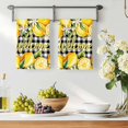 thumbnail image 3 of Yellow Lemons Kitchen Towels Set of 4, Summer Fruits Leaves Botanical Buffalo Plaid Absorbent Dish Towels for Kitchen, Microfiber Hand Towel, Quick Drying Tea Towel for Cleaning Decorative Dishcloths, 3 of 7
