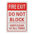 thumbnail image 1 of Panneau de Sortie d'Incendie de Secours Ne Bloque Pas Panneau de Sécurité Panneau de Secours Panneau de Précaution, 1 of 5