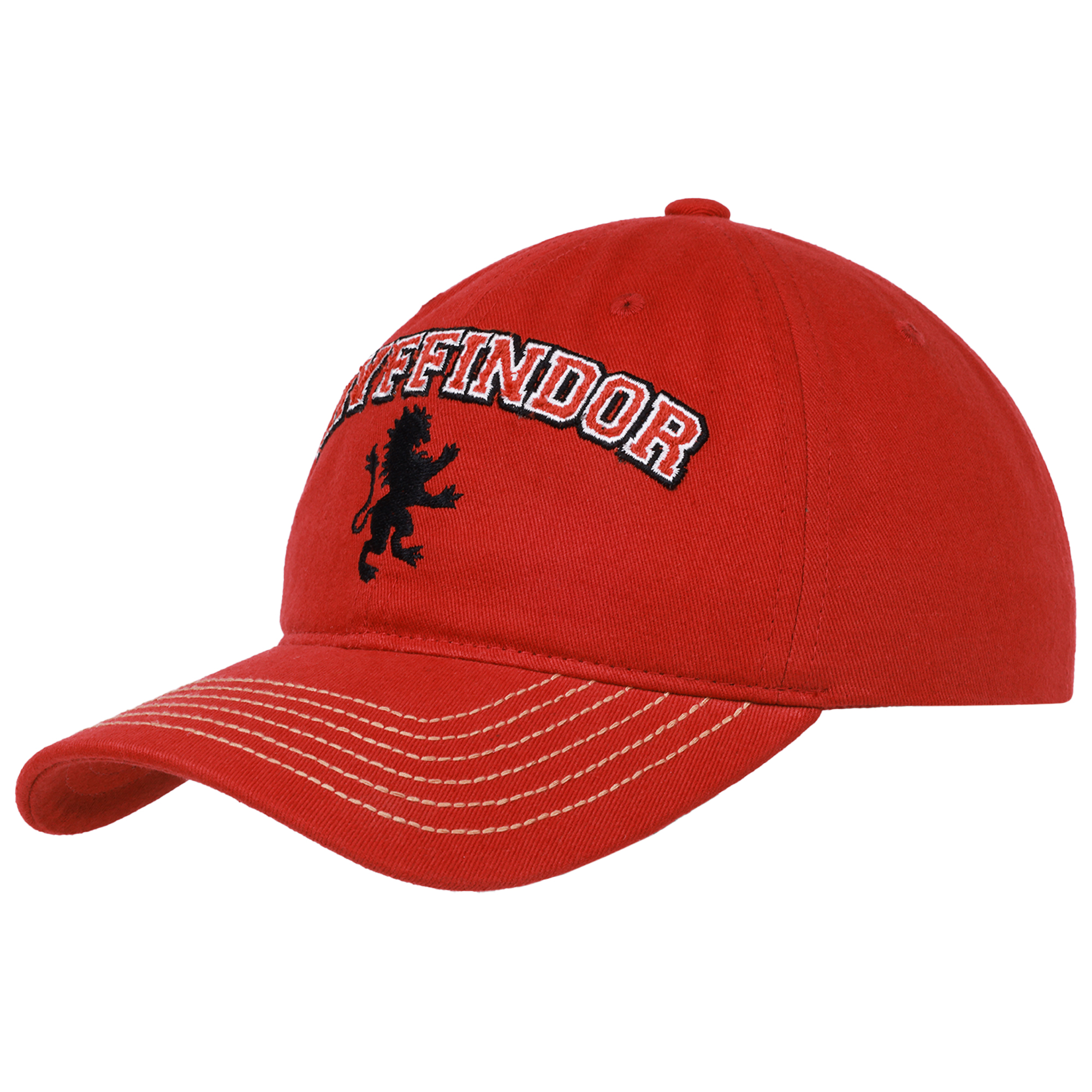 Harry Potter Baseball Cap, Gryffindor Dad Hat with Curved Brim, Red, One Size