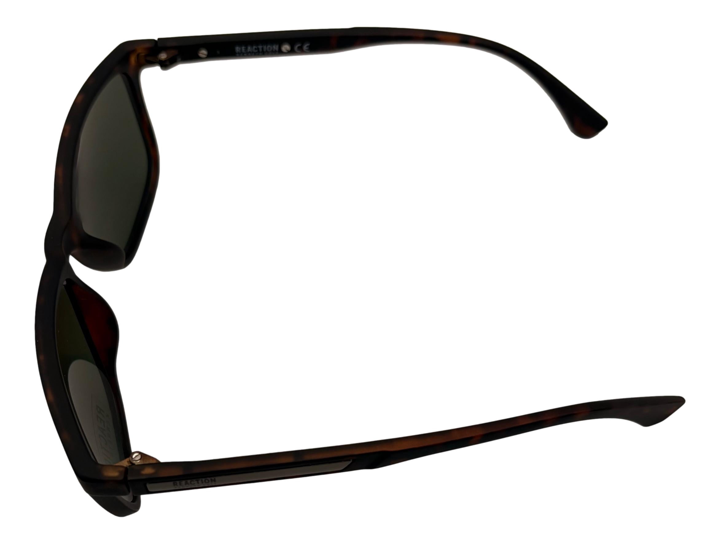 Kenneth Cole Reaction Plastic Men's Rectangle Sunglasses, Matte Tortoise