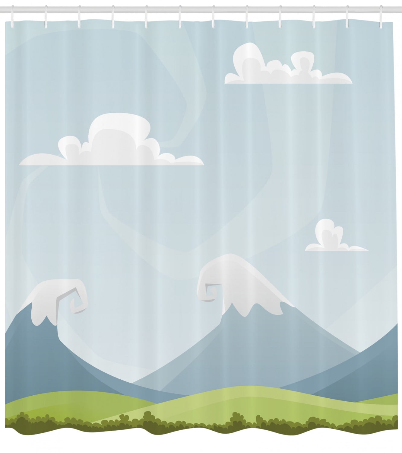 cloud shower curtain