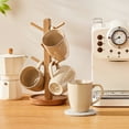 thumbnail image 4 of Malacasa Stoneware Coffee Mugs Set, 12 oz Coffee Cups Set of 4, Dishwasher & Microwave Safe, Brown, 4 of 8