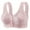 Pink, variant on Fznquz Wirefree Bras for Women Plus Size Front Closure Breathable Beige Lace Everyday Bras for Women