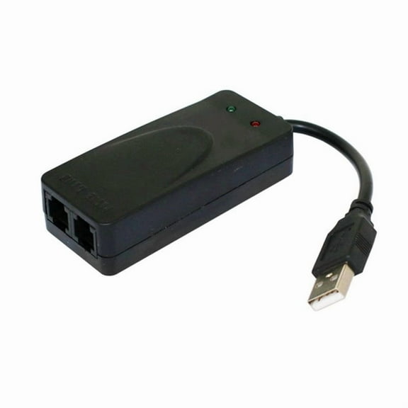 USB Fax Modem Dual Port USB2.0 56K V.92 V.90 External Modem Driver for Win 7 8 10 XP Receive Send Fax on Computer