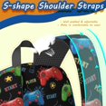 thumbnail image 5 of Game Controller Black Pattern 17" School Backpacks for Teens,Waterproof Oxford Fabric,S-Shape Padded Straps for School,Travel,Hiking,Camping, 5 of 6
