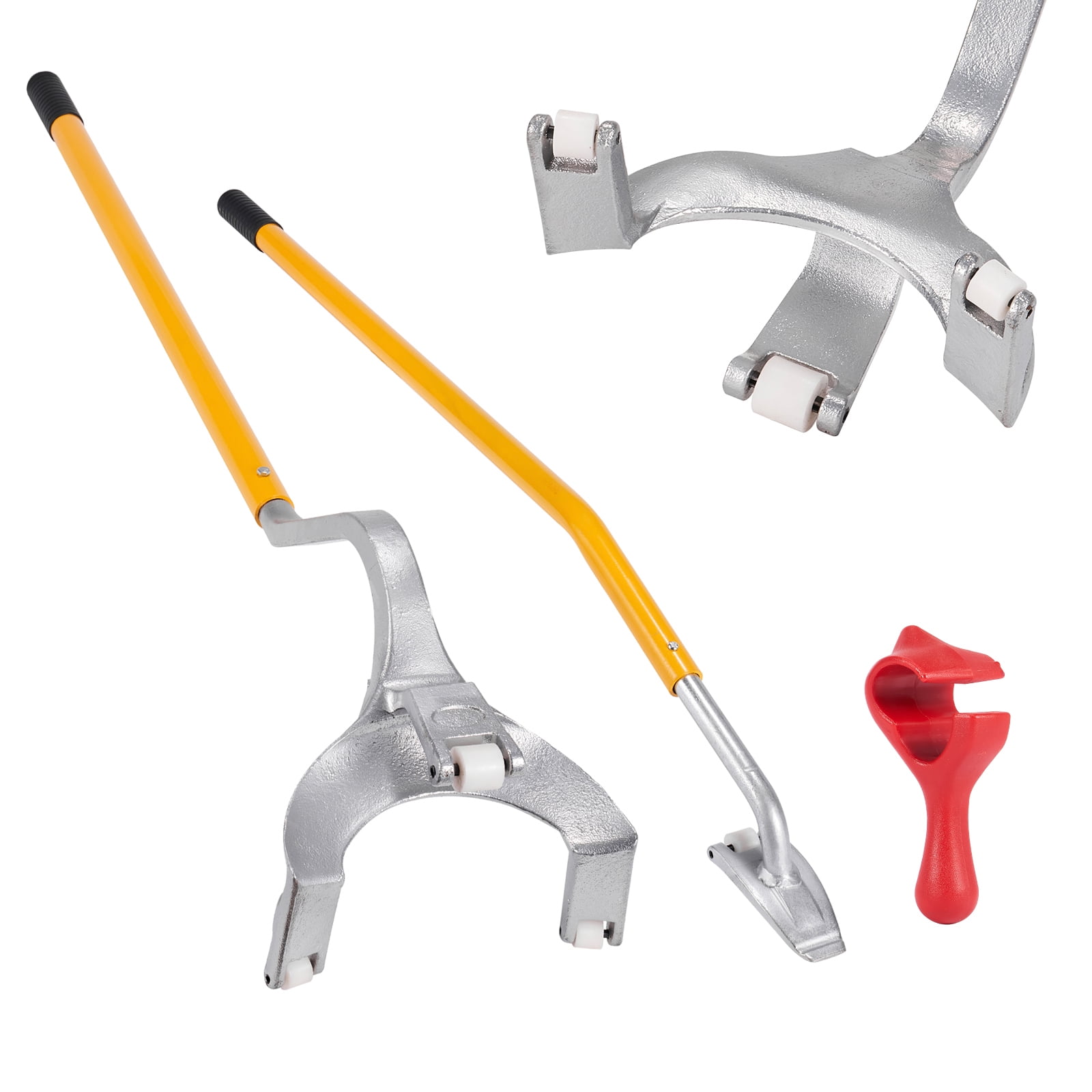 KFFKFF Manual Tire Change Kit, 22.5-24.5 inch, Steel Construction, Includes  Tubeless Truck Bead Breaker, 3 Piece Set, Orange