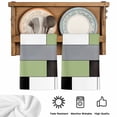 thumbnail image 6 of Sage Green Grey Geometric Microfiber Kitchen Towel, Modern Black White Abstract Art Soft Absorbent Dish Towels, Quick Drying Washable Dishcloths for Kitchen Cleaning, Drying Dishes, 18x28 Inches, 6 of 9