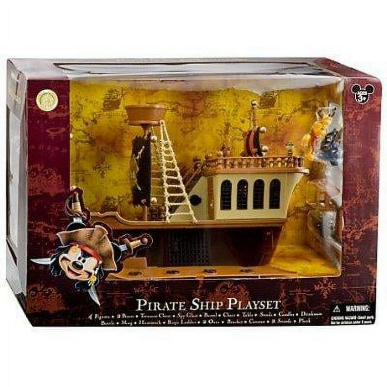 Disney Parks Mickey and Friends Pirate Ship Deluxe Play Set New with Box 