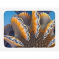 thumbnail image 1 of Nautical Bath Mat, Fantastic Shells in the Sea Ocean Sci Fi Style Featured Artistic Graphic, Non-Slip Plush Mat Bathroom Kitchen Laundry Room Decor, 29.5 X 17.5 Inches, Blue and Apricot, Ambesonne, 1 of 2