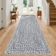 thumbnail image 2 of COZONY 2x8 Scalloped Runner Rug, Washable Non-Slip Low Profile Carpet for Kitchen, Corridor, Mudroom and Bedroom, Gray, 2 of 7