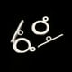 thumbnail image 2 of de 10 juegos de conectores de cierre de palanca de plata, hallazgos para fabricación de joyas, bricolaje Zulema Alternar los hallazgos de cierre, 2 of 6