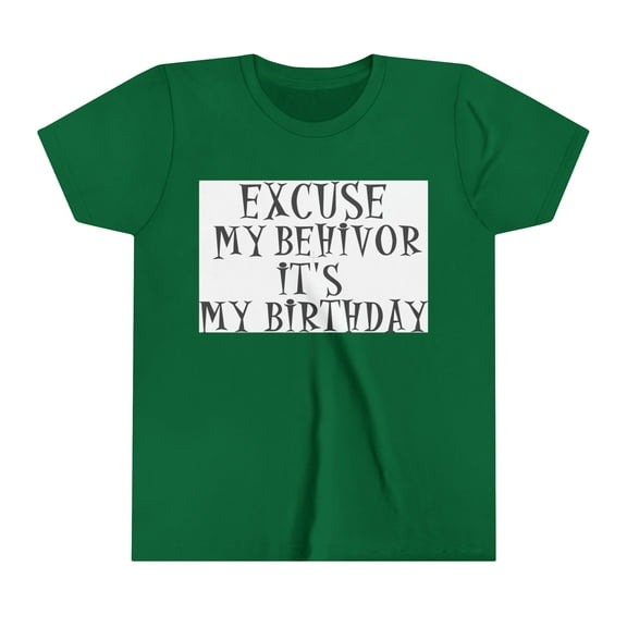 Birthday behavior Youth Short Sleeve Tee