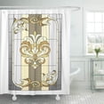 thumbnail image 1 of SUTTOM Rideau de Douche Baroque Moderne à Motif de Vitrail pour Porte 60x72 Pouces, 1 of 1