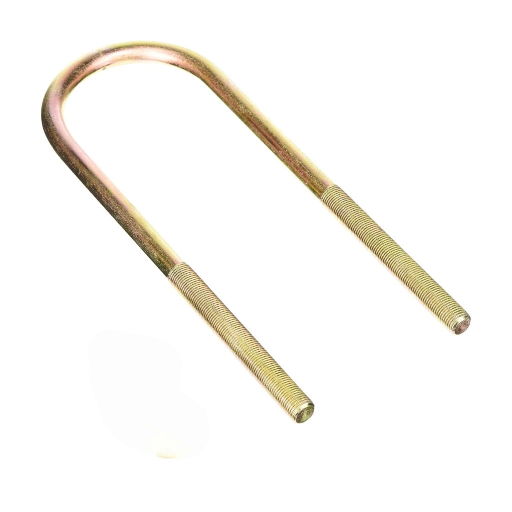 KarParts360 Threaded U-Bolt | Steel | Yellow Zinc | Round U-Bolt | Heat Hardened | Fine Thread | 9/16 Inches Thread Diameter