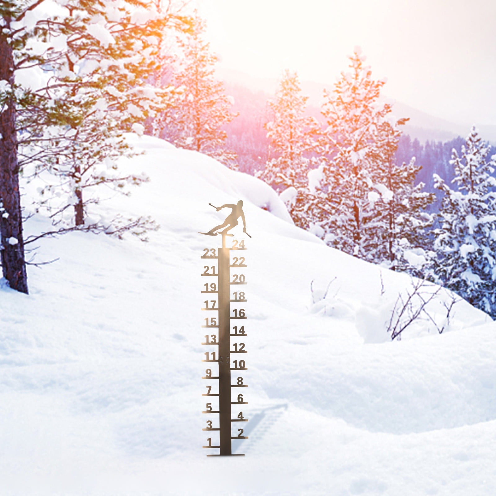Teissuly Outdoor Snow Gauge, Snowfall Measuring Gauge, 24 Inch Winter ...