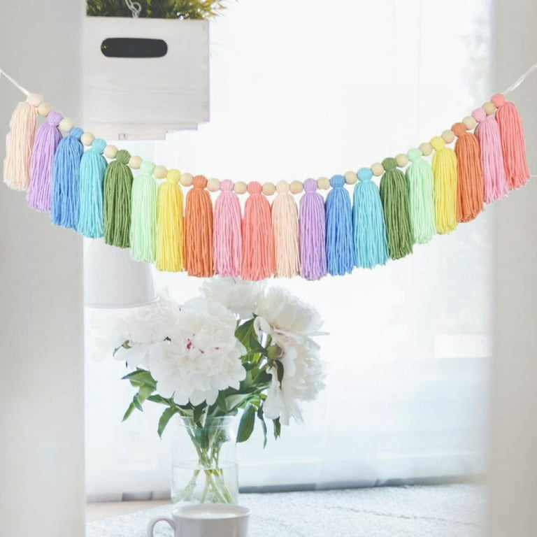 Rainbow tassel,rainbow tassel garland,rainbow Garland,rainbow