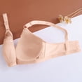 thumbnail image 4 of Plus Size Push up Bras for Women Padded Bra Feature V-Neck Demi & Balconette Bra Style W-843 Hook and Eye Closure Padded Sports Bras Beige L, 4 of 4