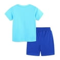 thumbnail image 4 of Cethrio Kids Boys Shirts & Shorts Sets, Graphic Short Sleeve Summer Outfit Sets Light Blue Size 4 T, 4 of 6
