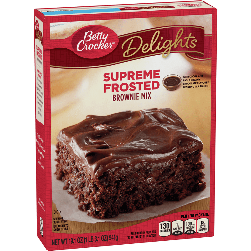 Betty Crocker Delights Brownie Mix Supreme Frosted, 19.1 Oz – Walmart ...