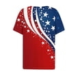 thumbnail image 4 of longantii 250 Anniversary USA Shirt Women Short Sleeve Tshirts 250th Birthday Patriotic Flag Print Tees Casual USA Shirt Top Wine XL, 4 of 4