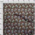 thumbnail image 3 of oneOone Cotton Jersey Brown Fabric Skull Quilting Supplies Print Sewing Fabric By The Yard 58 Inch Wide, 3 of 5
