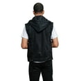 thumbnail image 7 of G-Style USA Men's Detachable Hood Denim Jean Vest DK108 - JET BLACK - X-Large, 7 of 7