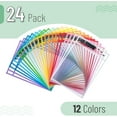 thumbnail image 3 of Mr. Pen- Dry Erase Pocket Sleeves, 10 x 14 Inch, 6 Pack, Pastel Colors, Plastic Sleeves, 3 of 7