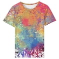 thumbnail image 3 of Summer Tops for Women Spandex T Shirts for Women Shirts Tops Leggings Short Sleeve Burnout Tee Short Sleeved Casual Turtle Neck T Compression Shirt Multicolour M, 3 of 3