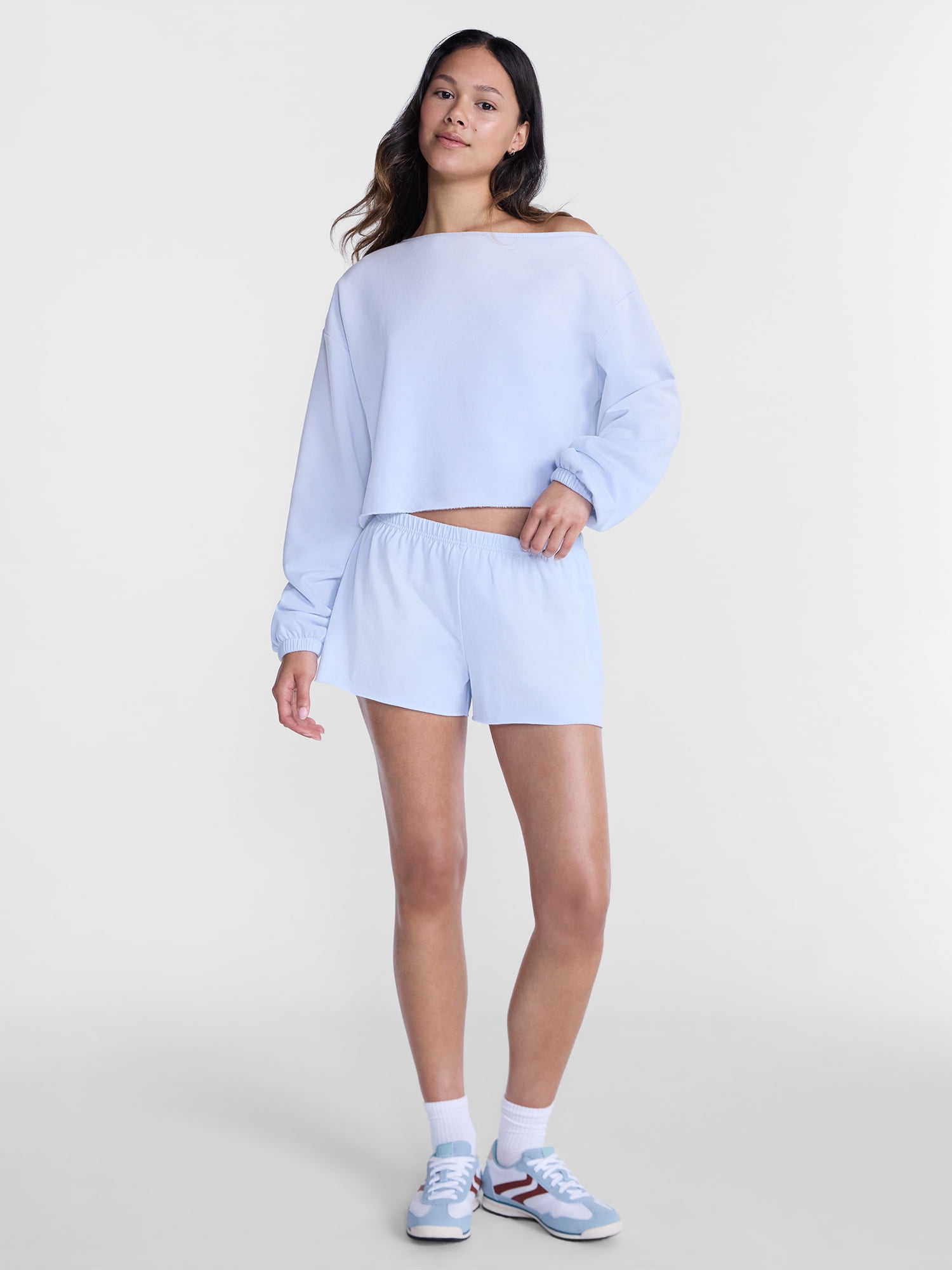 No Boundaries Mineral Wash Jersey Shorts, 2.25'' Inseam, Women's XXS-XXL