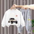 thumbnail image 2 of UAYOTSE Boys Trendy Long Sleeve Sweatshirt Suit Kids 3 6 12 18 Months 2T 3T 4T 5T 6T Fit Small Medium Size Outfit Size 3-4 Years, 2 of 7