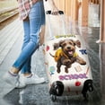 thumbnail image 3 of Back to School Cute Wirehaired Pointing Griffon Travel Luggage Cover Dog Lover Suitcase Dust Protective Decor - 13010, 3 of 5