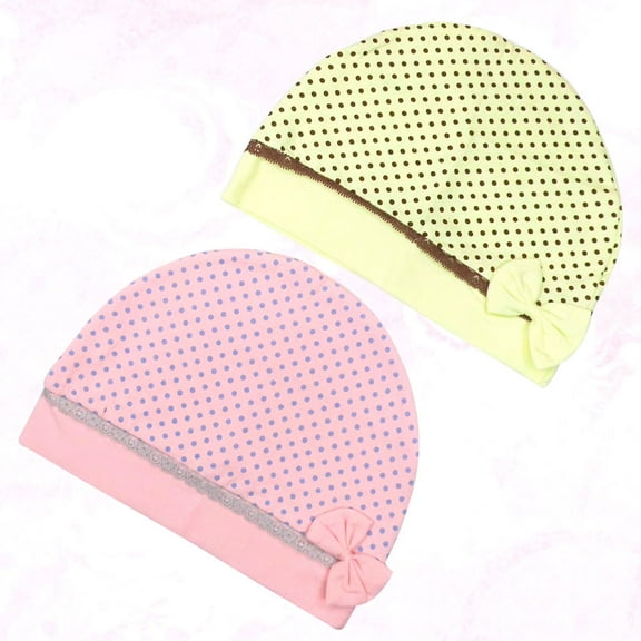 Raindrops 2PCS Pregnant Women's Postpartum Hat Cotton Bowknot for Daily Use