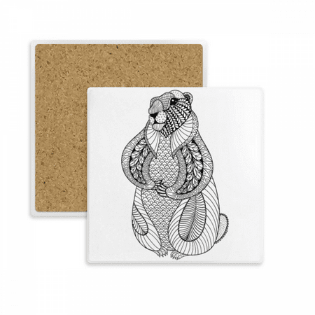 

Animal Big Mouse Picture Square Coaster Cup Mat Mug Subplate Holder Insulation Stone
