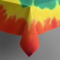 thumbnail image 5 of Colorful Rainbow Tie Dye Spiral Pattern Square Tablecloth,Waterproof Square Table Cover,Wipeable Spillproof Washable Table Cover for Home Kitchen Party Decor 42"X42"(107x107cm), 5 of 6