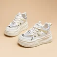 thumbnail image 2 of Chunky Platform Sneakers for Women,Cute Fashion Walking Dad Shoes,2.7 Inch Black And White, 2 of 7