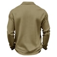 thumbnail image 3 of IYYVV USA Shirts Men's 250th Anniversary Flag Print Casual Waffle Long Sleeve Polo Shirt Cross Patriotic Tee Earthy Yellow 5XL, 3 of 3