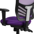 thumbnail image 3 of Mid-Back White Mesh Multifunction Executive Swivel Chair with Adjustable Arms, 3 of 9